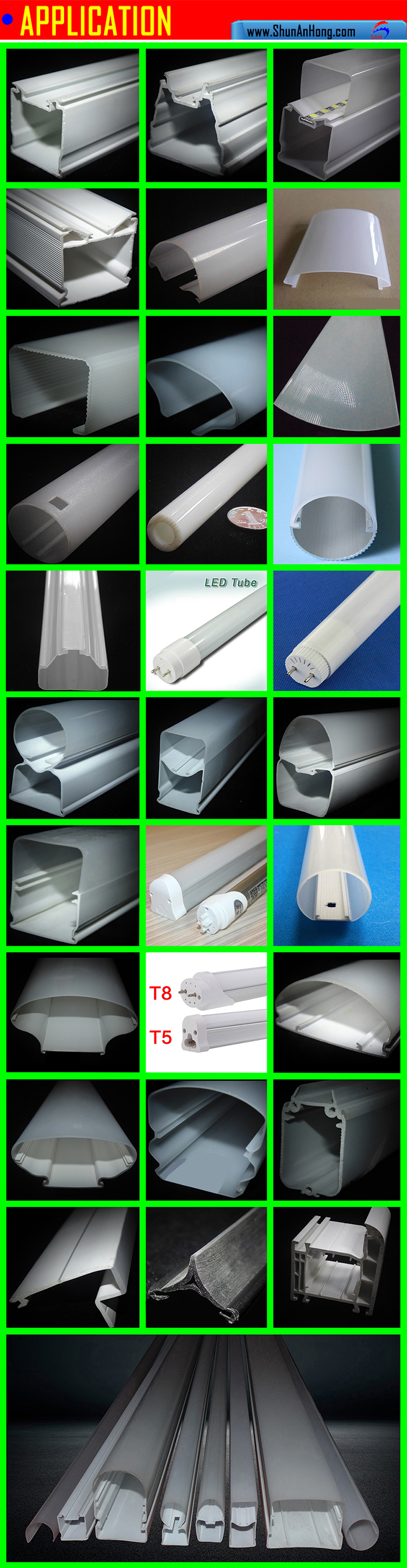 T5 T8 Lighting Tube Extruding Production Line PC/PVC/PP/PE/ABS/PMMA Plastic Single Screw Extruder Machine
