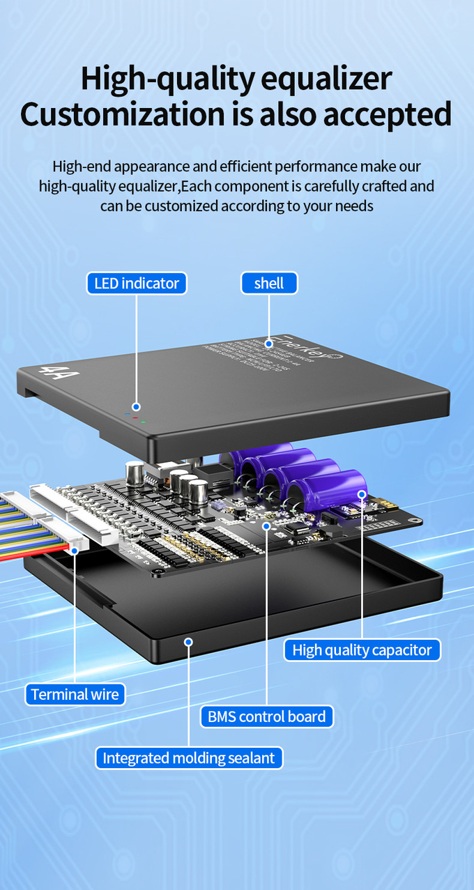 Enerkey Smart Lifepo4 Balancer 4A 2S-24S For 3.2v 3.7v NCM/LFP/LTO Battery Cell