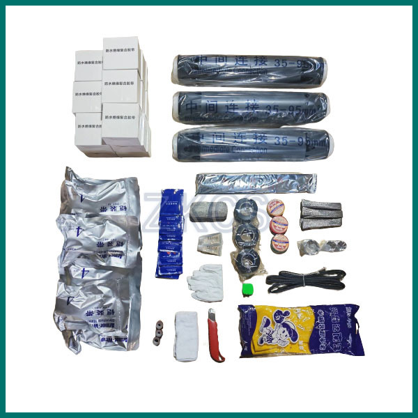 Three Core Silicone Rubber Insulated Cold Shrink Joint Kit Series for power cable rated 8.7–35 kV