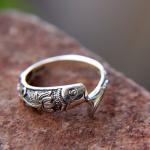 Vintage Sterling Silver Mermaid Band Ring for Women (R121406)
