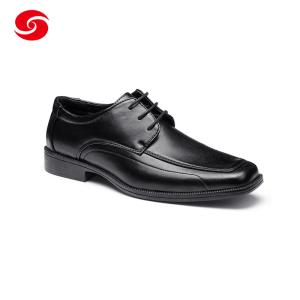 China Classic Military Army Split Leather Upper Rubber Outsole Black Shoes factory