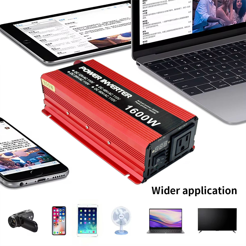800W 12V 24V 48V 60V to 110V 220V 230V Pure Sine Wave Power Inverter