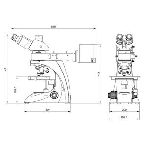50X 1000X Binocular Optical Metallurgical Microscope Tinocular Bright Dark Field