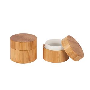 China Natural Bamboo PP Liner Cosmetic Cream Jar 10ml 30ml 50ml 100ml 150ml 200ml 250ml factory