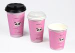 Branded Drinking Single Wall Paper Cups Disposable Coffee Cups With Lids