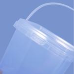 Capacity 280ml 500ml 1L 2L Food Grade Square Small Clear White Plastic Bucket