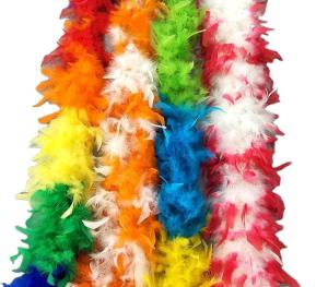 China Colourful Marabou And Turkey Chandelle Boa Feather Scarf For RAMADAN Occasion factory