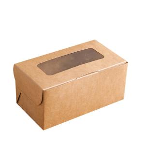 China Square Kraft Gift Boxes With Window Varnishing Embossing Surface factory