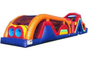 China Inflatable Bouncy Castle Assault Course , Warrior Dash Blow Up Obstacle Course Rental factory