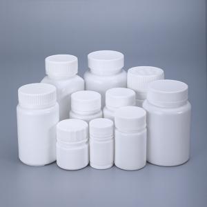 China SCREW CAP Frosted White HDPE Plastic Pill Bottle Container for Capsules Storage factory