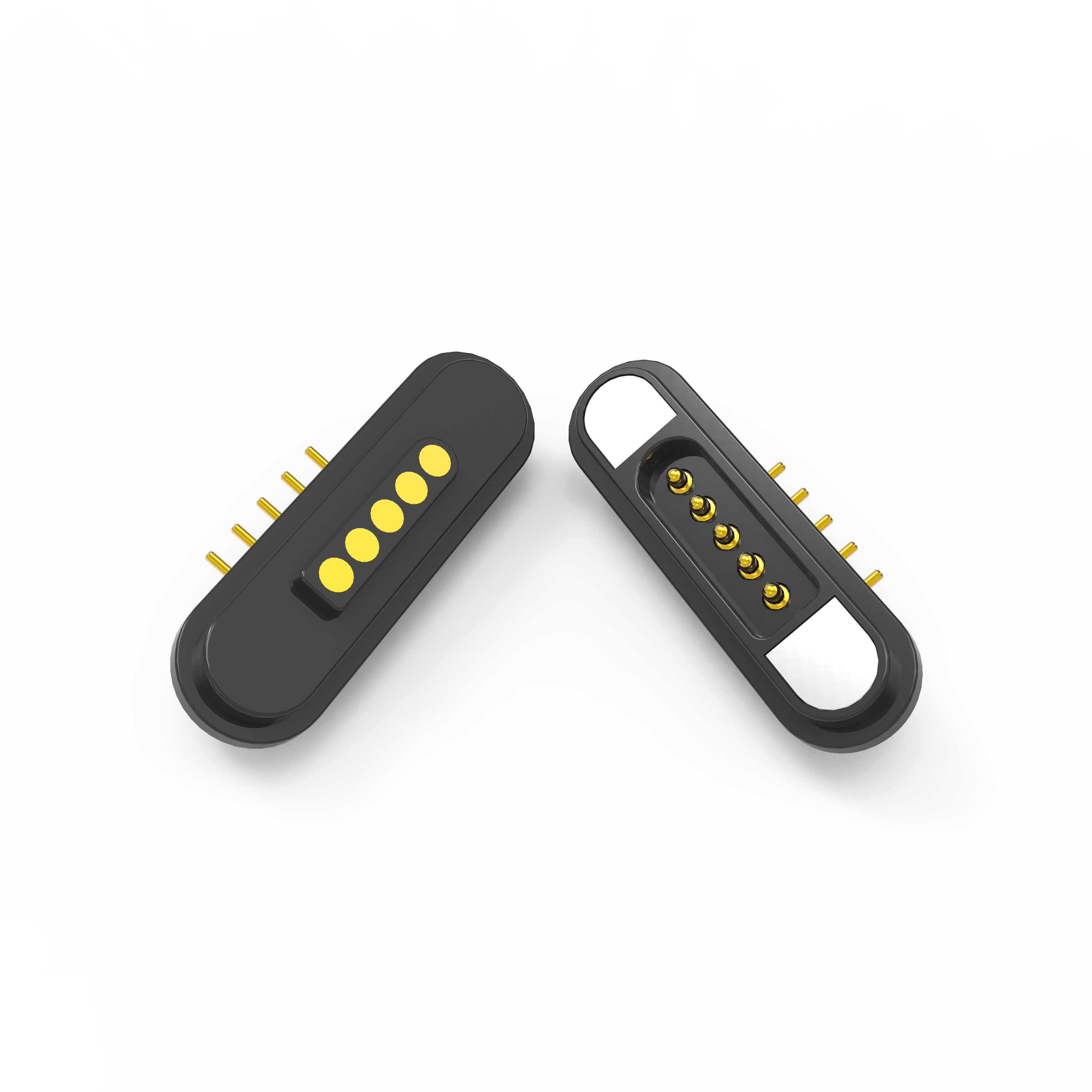 Customized gold plated 5 pin smart wearable magnetic connector connector