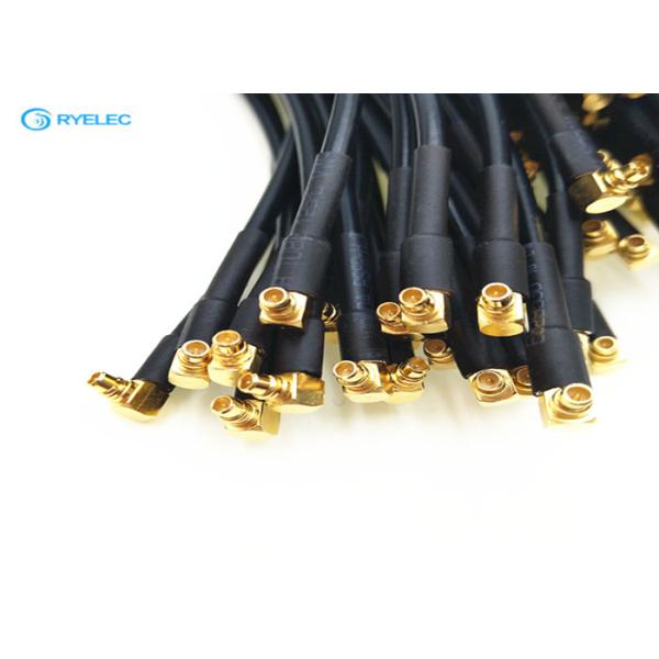 Right Angle Coaxial Cable Assemblies , MMCX To FME RF Coaxial Aerial Cable