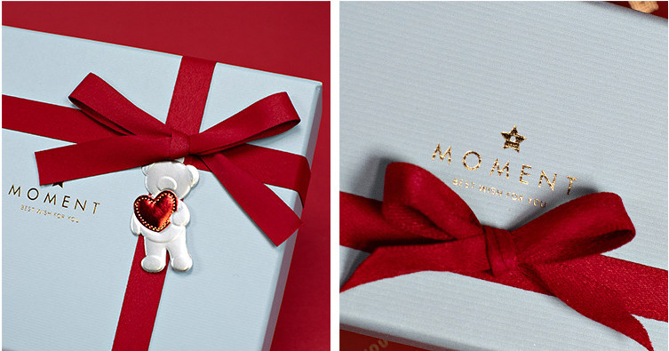 Perfume Stamping Matt Lamination Recycled Paper Gift Packaging Boxes With Bow