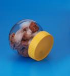 PET Round Plastic Food Containers With Screw On Lid 230Ml 18G 51MM Caliber