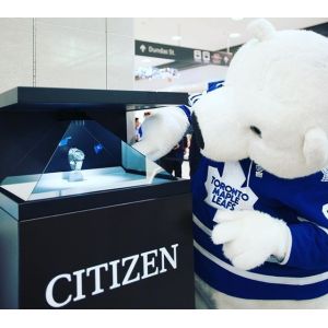 AC110V Glass 3D Holographic Display Pyramid Hologram 3D Showcase HDMI VGA