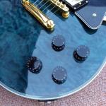 New style high quality custom LP Style electric guitar Gold Hardware in Blue