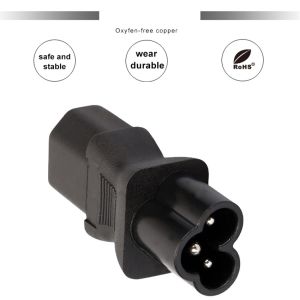 IEC C13 to C6 Power Adapter for Laptops and Projectors