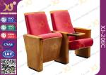High-end Red Fabric Auditorium Chairs With Folded Writing Tablet