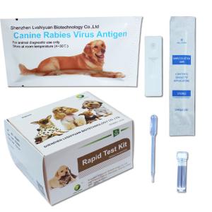 China Canine Rabies Virus Antigen Saliva Pet Rapid Test Kit Rabies Test Kit For Dogs ISO9001 factory