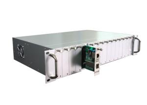 China 2 U Rack mounted Fiber Optic Media Converter with 19 inch 16port Media Converter Chassis factory