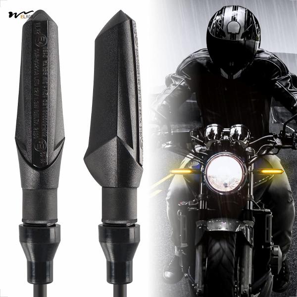 Motorcycle LED Turn Signals Waterproof 2 Pieces Mini Running Light Indicators