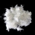 Polyester Short Cut Fiber White Color For Clothing / Bedding / Furniture Filling