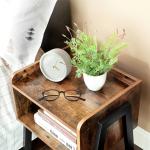 Nightstand Set for Sale, 2 of Nightstands Table, Industrial Bedside Table,
