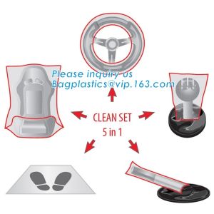 China Protective automobile products steering wheel cover, Protector set steering wheel gearstick airbrake seat cover foot mat on sale