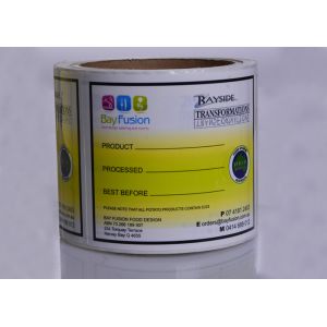 Printing custom waterproof food grade self adhesive paper labels