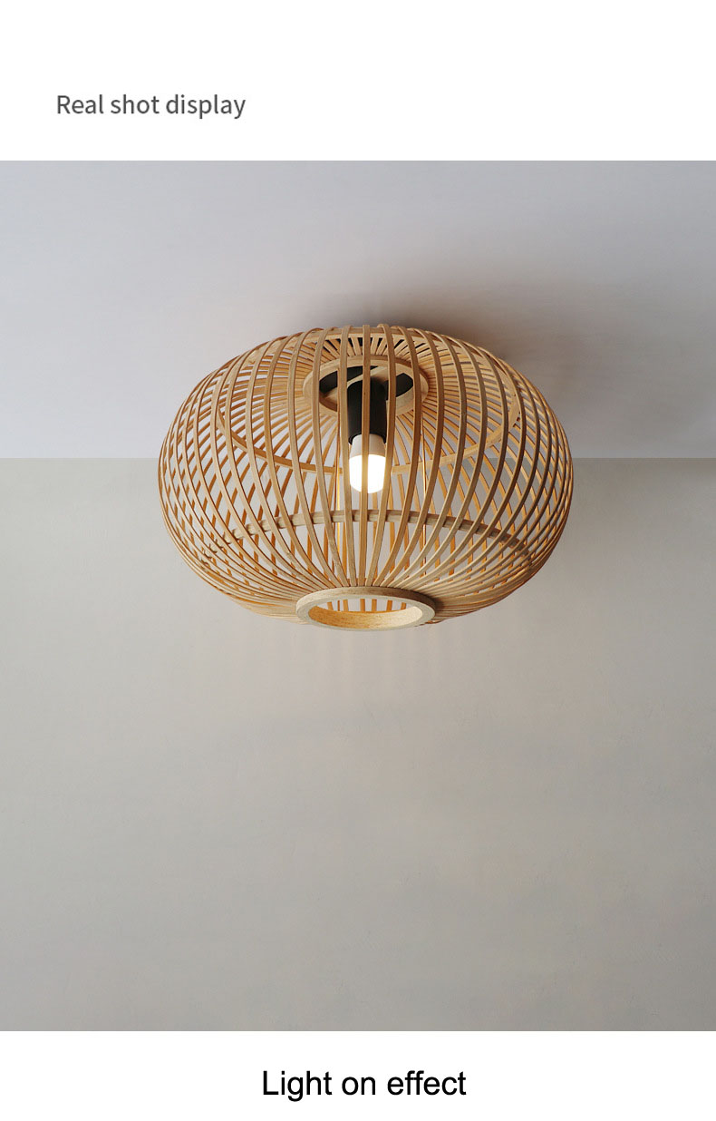 Customized Wicker Lamp Shade Pendant For Indoor Hallway Ceiling