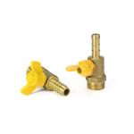 Medium Temperature 16mm Brass Gas Valve Tap Quick Fitting Durable
