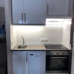 Lacquer Small Kitchen Cabinets Solid Wood All In One Mini Kitchenette for Hotel