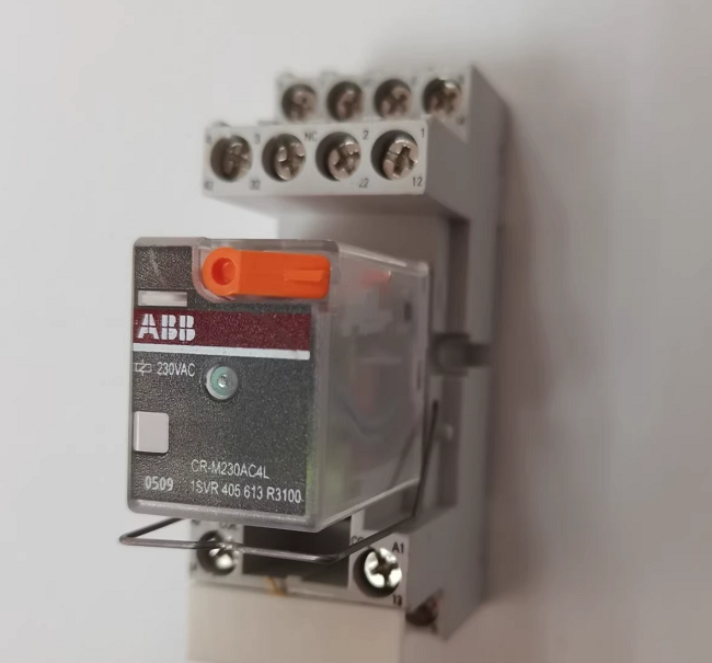 ABB CR-M230AC4L Plug-in Relay Module with 4 NO Contacts 230V AC Coil High