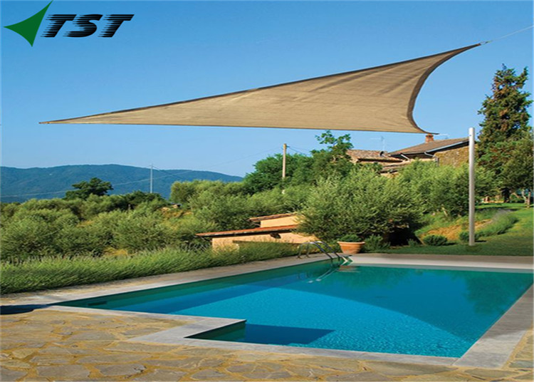 Beige Heavy Duty Sun Screen Fabric , Outdoor Shade Sails 1-3m Width