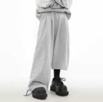 Mid Waist Custom Cotton French Terry Oversized Joggers for Men Knitted Weaving