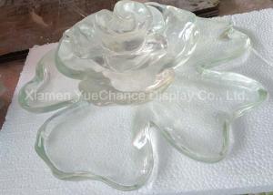 China Hand Made Transparent Decoration Resin Flower Oversize Lotus Custom Design factory