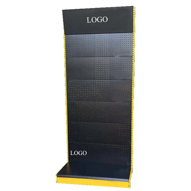 Factory Customized Color Size Logo Black Power Tools Display Rack Peg Board Shelve Supermarket Display Racks