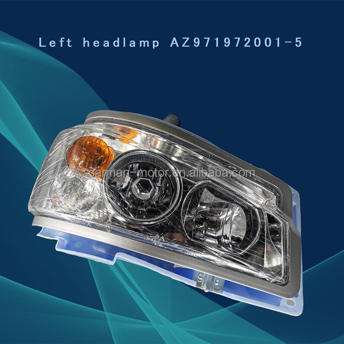 Az9719720001 Truck Cabin Parts Sinotruk HOWO Truck LED Headlight Long Lasting