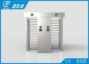 China Football Court Full Height Turnstile Double Door Fingerprint Reader 30 Person / Min factory