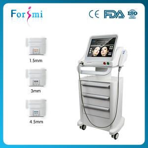 China HIFU Face Lift Machine Types Of Heads 1.5mm / 3.0mm / 4.5mm 15 inch Screen size 300W Power factory