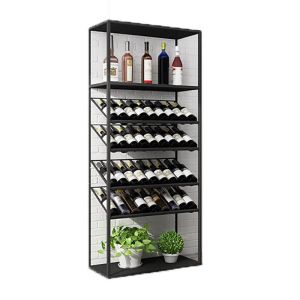 Waterpoof Stainless Steel Wine Cabinet 50 Bottles Insert Wall Mounted Installati