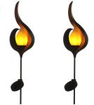 Waterproof Metal 70 Inches Flame Solar Garden Lights