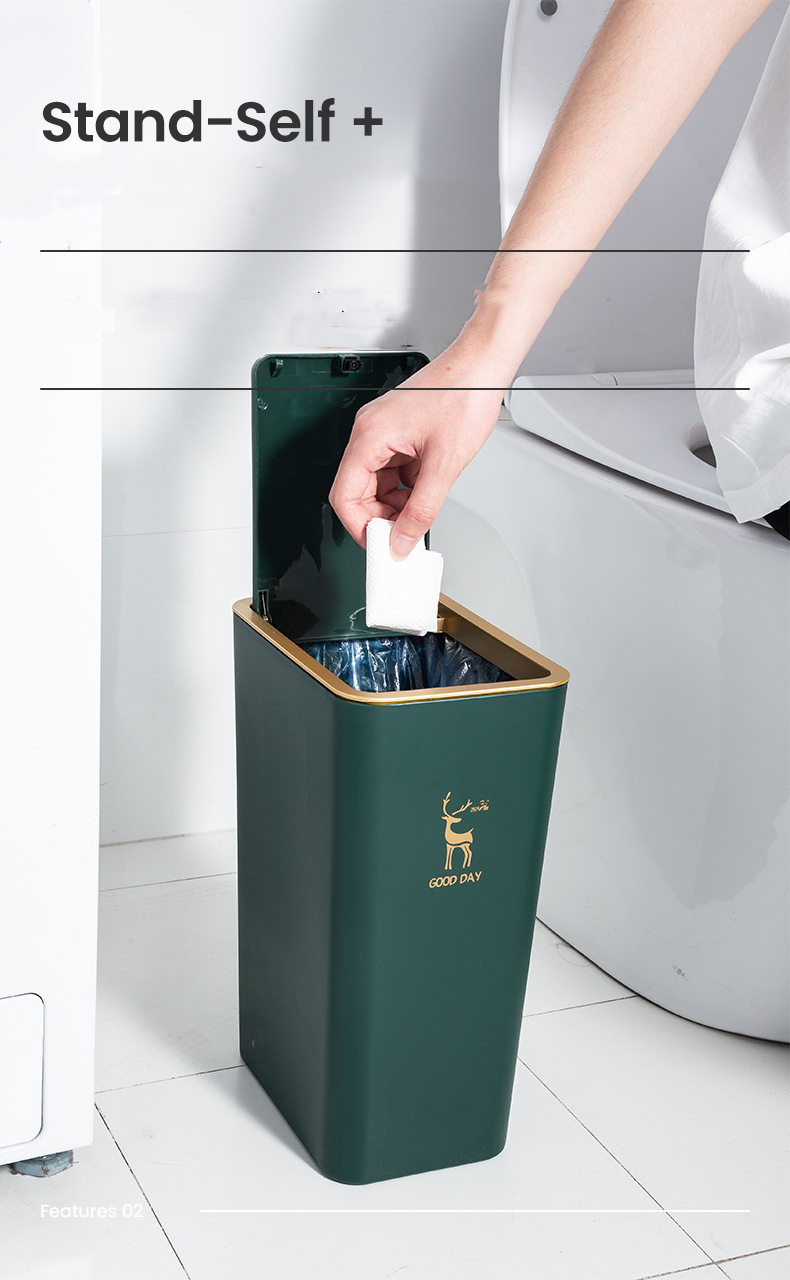 Slot Preferred Manufacturers Spot Rectangular Narrow Household Plastic Trash Can