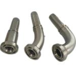 SAE Stainless Steel Hydraulic Crimping Hose Flange Fitting 45 Elbow Pipe Adapter