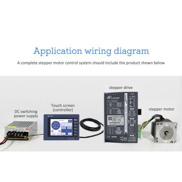 Lichuan 2-Axis DC Closed Loop Stepper Motor Drivers Controller Kit 2.8N.m 2Phase Nema24 DC24V~50V 4.0/4.5/5.0/5.8A 1000PPR