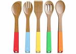 Organic Antimicrobial Wooden Kitchen Cooking Tools Spoons Spatulas Natural