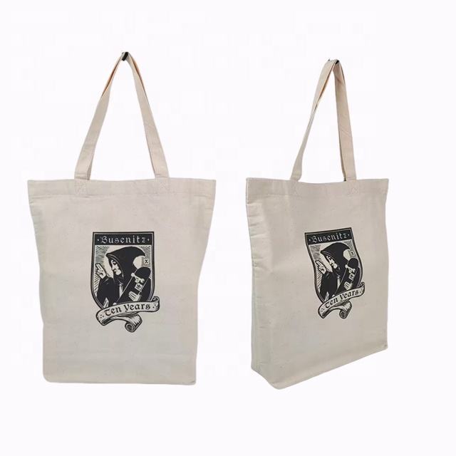 Custom Logo Shopping Tote Bags with High Capacity and 100% Cotton Canvas Beach Bags