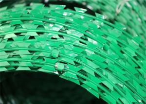 China Plastic Paint Razor Wire Pvc Coated Galvanized Concertina Wire Pvc Stinging Cage factory