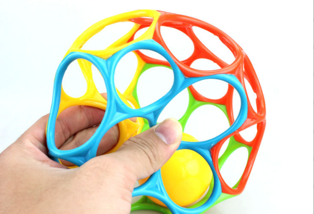 Other Educational Toys Silicone Hand Ball Baby Teether Rattle Toy for 6-12 Months