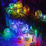 10/20/40/50leds Fairy Moroccan Hollow Metal Ball LED String Lights Battery
